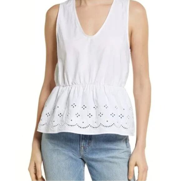 Treasure & Bond Tops - Treasure & Bond All Cotton Peplum